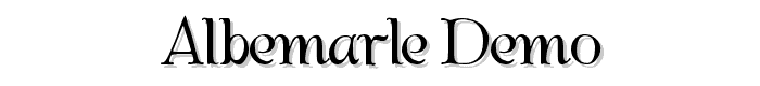 Albemarle Demo font